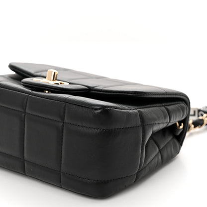 Chanel Lambskin Resin Crystal Square Quilted Mini Monacoco Flap Black 10 of 11