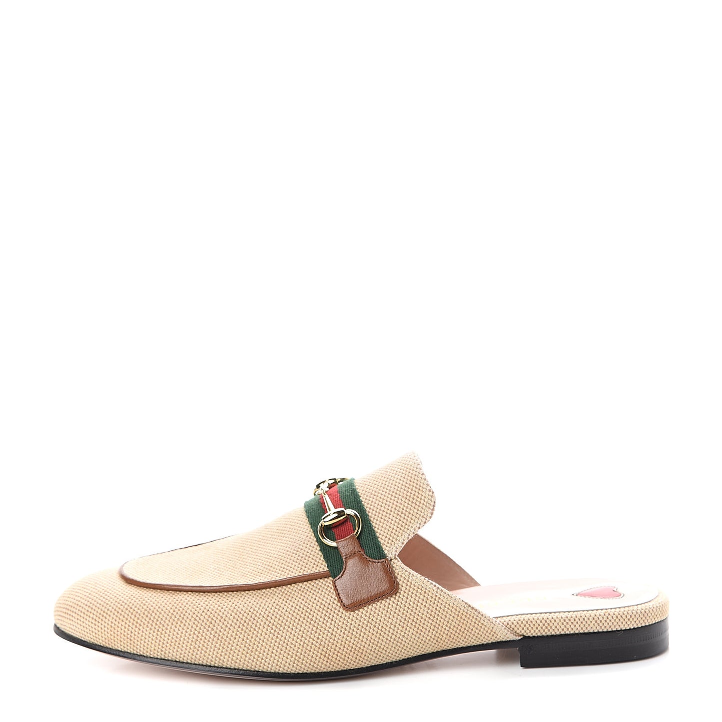 Canvas Vintage Charlotte Web Princetown Slippers 39.5 Sand Cuir