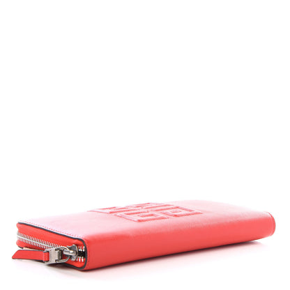 Givenchy Lambskin Logo Zip Around Wallet Red 3 of 8