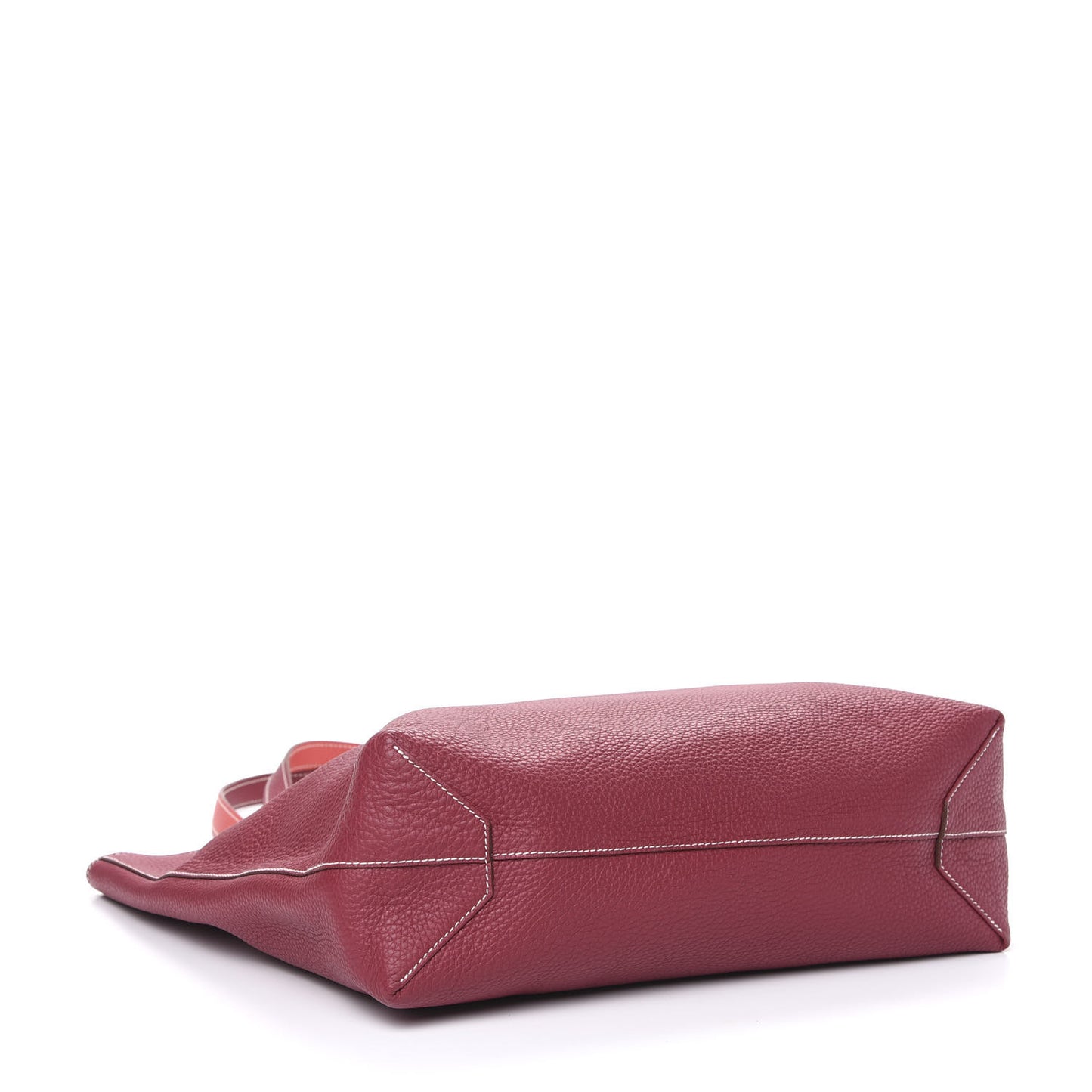 Taurillon Clemence Double Sens 36 Reversible Tote Rubis Bougainvillea