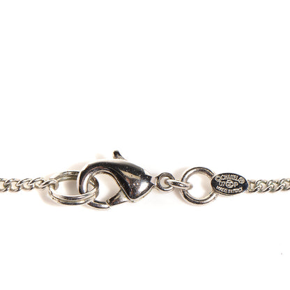Chanel Crystal Large CC Necklace Silver 3 of 5