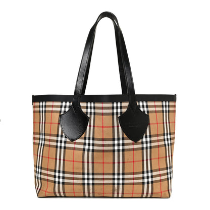 Burberry Vintage Check Medium The Giant Reversible Tote Antique Yellow Bright Red 1 of 20