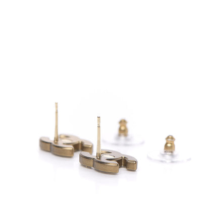 Chanel Crystal CC Earrings Gold 4 of 5