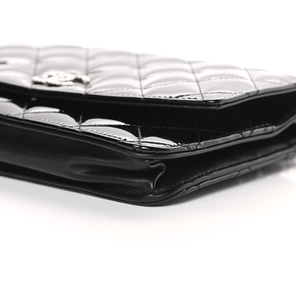 Chanel Patent Quilted Brilliant Wallet On Chain WOC Black 11 of 14