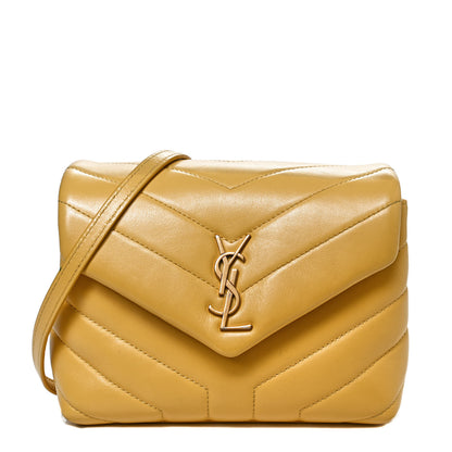 Saint Laurent Calfskin Y Quilted Monogram Toy Loulou Crossbody Bag Sunflower 1 of 11