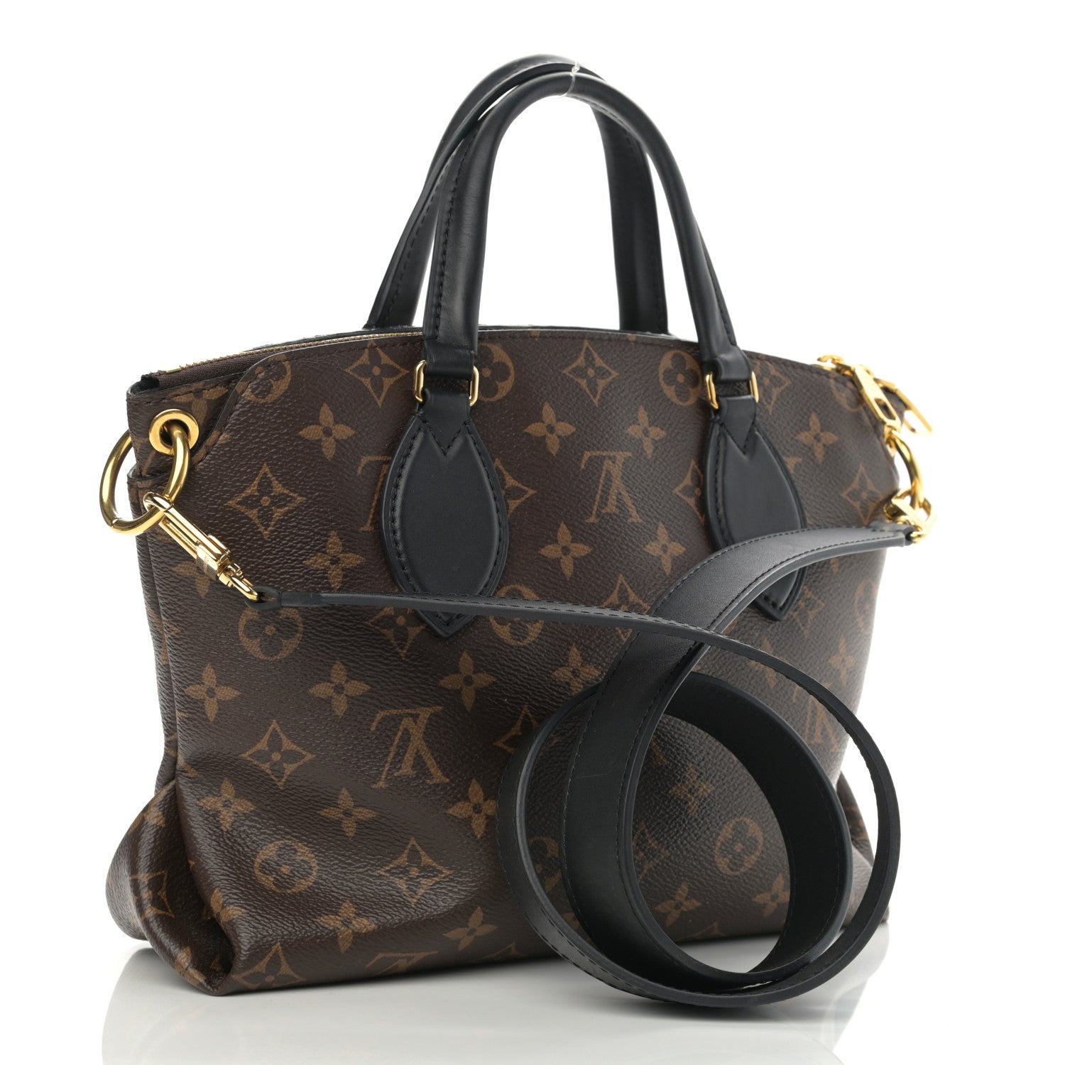 Louis Vuitton Monogram Flower Zipped Tote PM Black 3 of 13