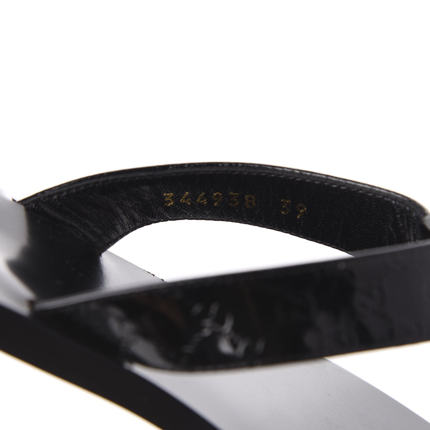 Gucci Patent Guccissima Thong Sandals 39 Black 8 of 11