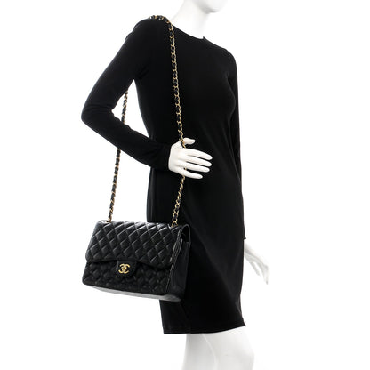Chanel Caviar Quilted Jumbo Double Flap Black 2 of 12