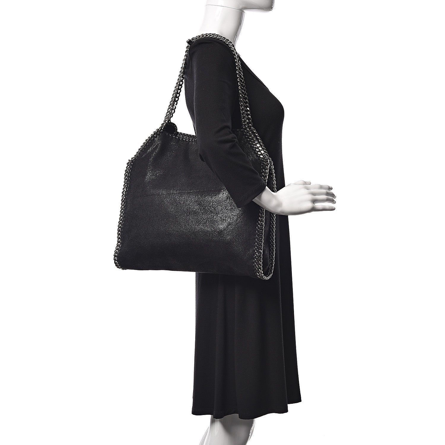Stella McCartney Shaggy Deer Small Falabella Tote Black 2 of 10