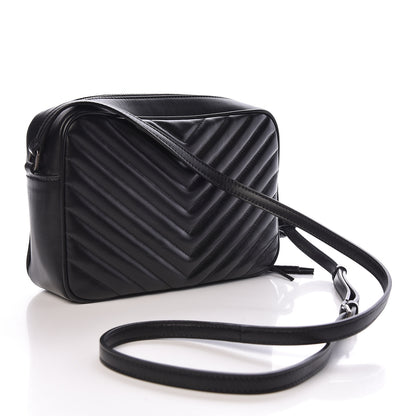 Saint Laurent Calfskin Matelasse Monogram Lou Camera Bag Black 3 of 10