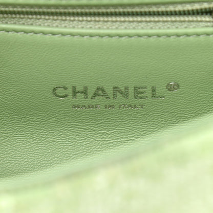 Chanel Sequin Mini Waterfall Flap Green Light Green Yellow 6 of 10
