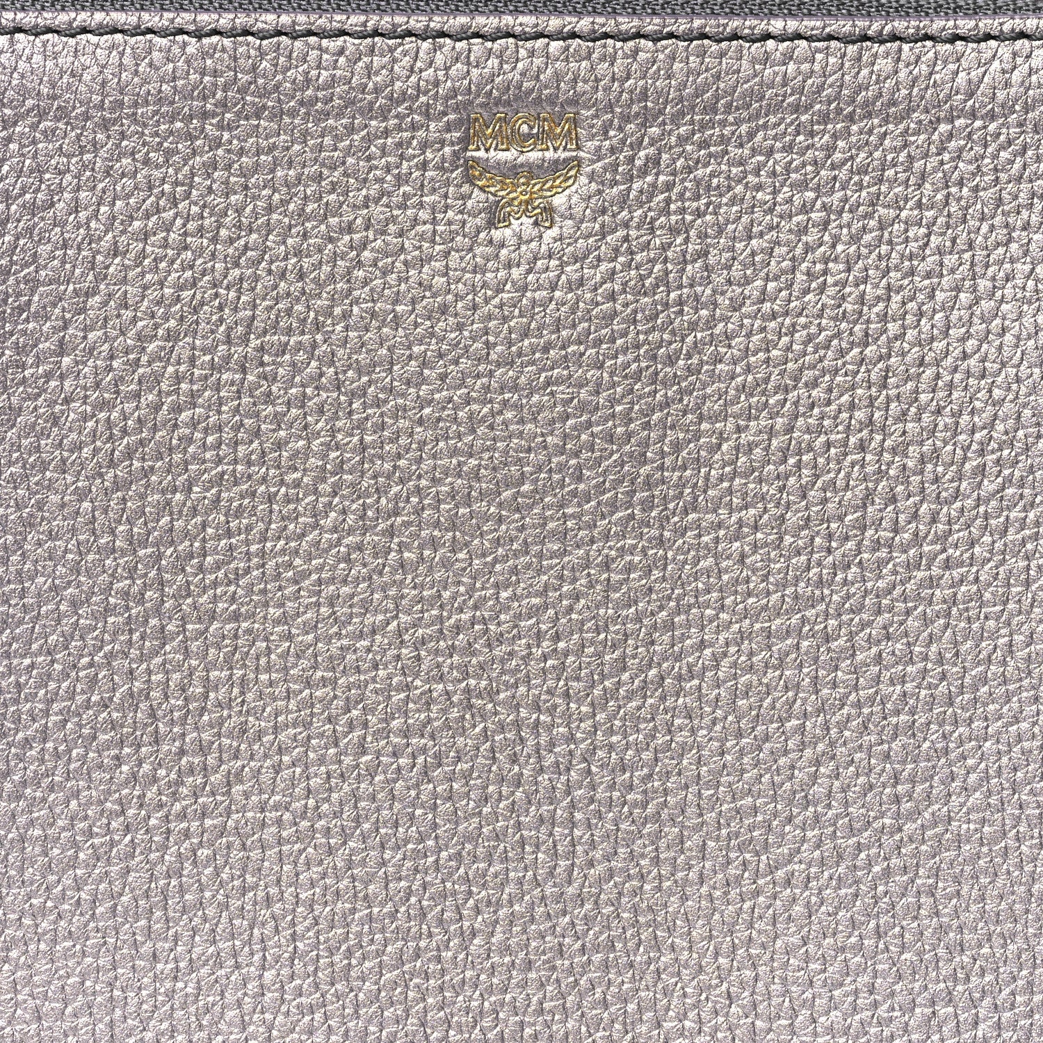 MCM Grained Calfskin Milla Double Crossbody Bag Spike Silver 9 of 11