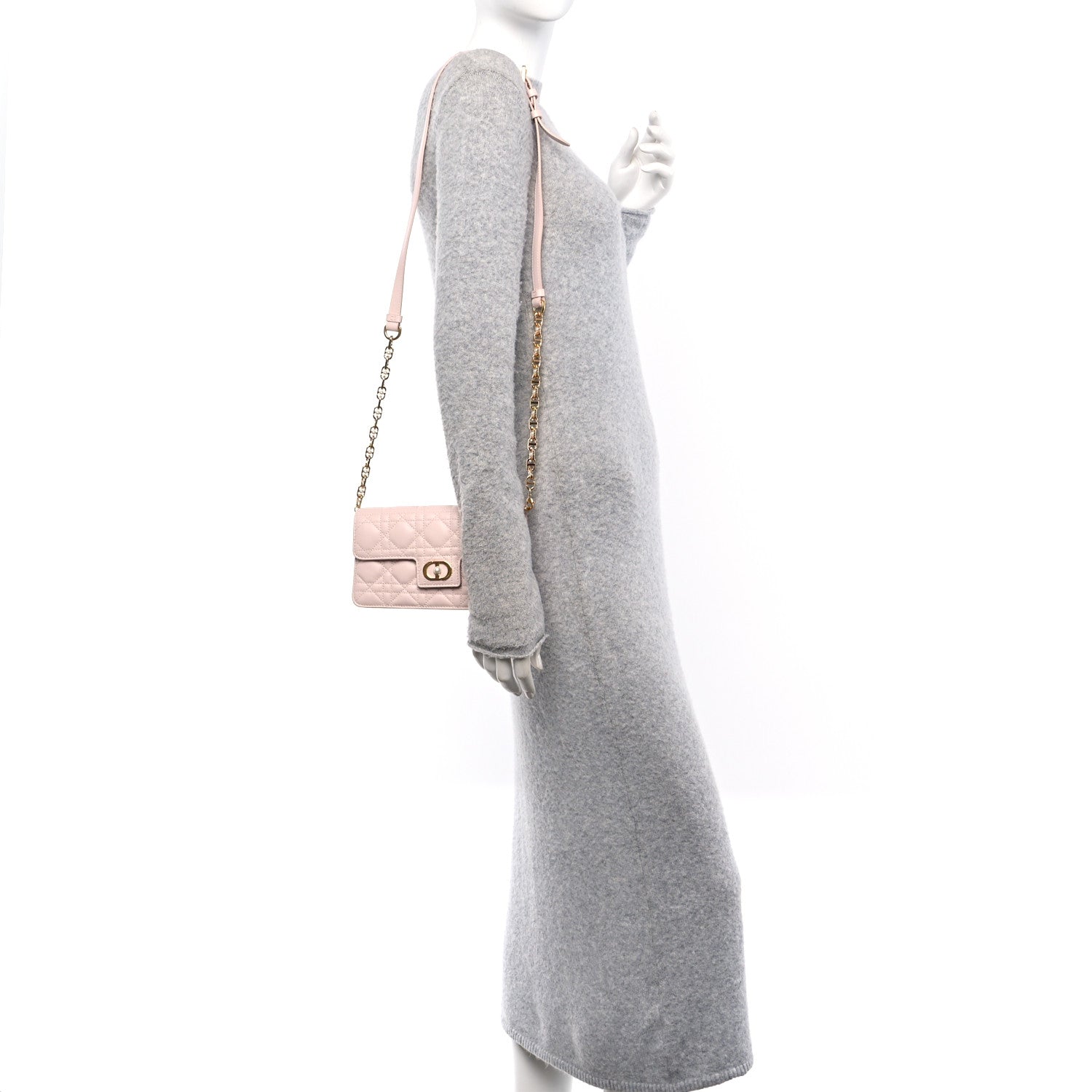 Christian Dior Lambskin Cannage Jolie Mini Bag Powder Pink 2 of 10