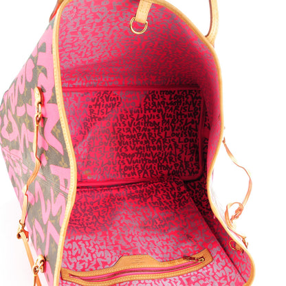Louis Vuitton Monogram Graffiti Neverfull GM Fuchsia 5 of 8