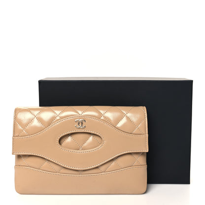 Chanel Shiny Lambskin Quilted 31 Clutch Beige 11 of 11