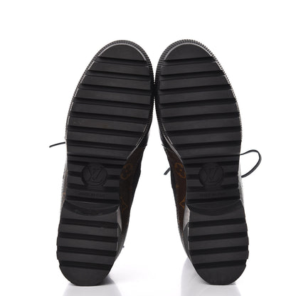 Louis Vuitton Suede Calfskin Monogram Laureate Platform Desert Boots 40 Black 5 of 7
