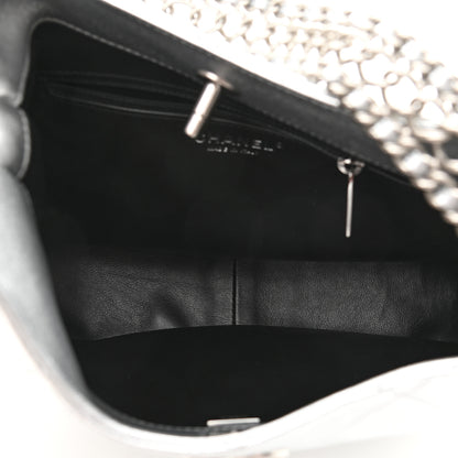 Chanel Metallic Lambskin Chain Rows Quilted Chain Hobo Silver 5 of 11