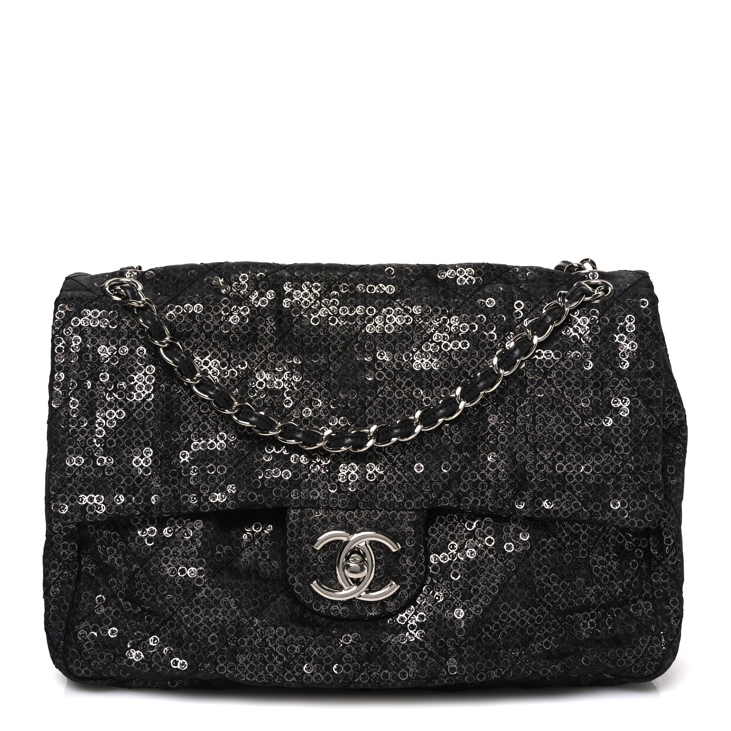 Chanel Hidden Sequin Maxi Flap Black 1 of 11