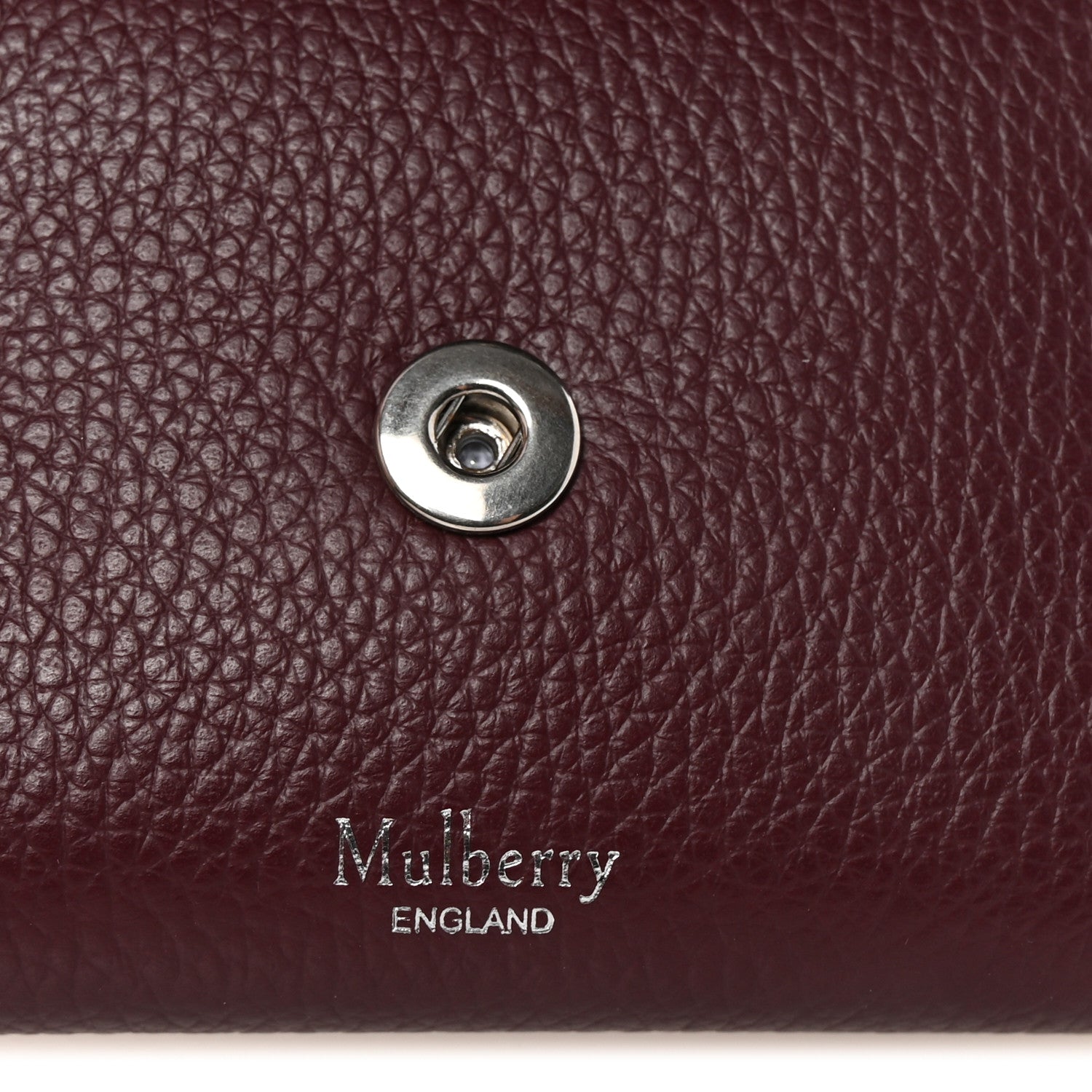 Mulberry Heavy Grain Folded Multi Card Case Wallet Black Cherry 6 of 7