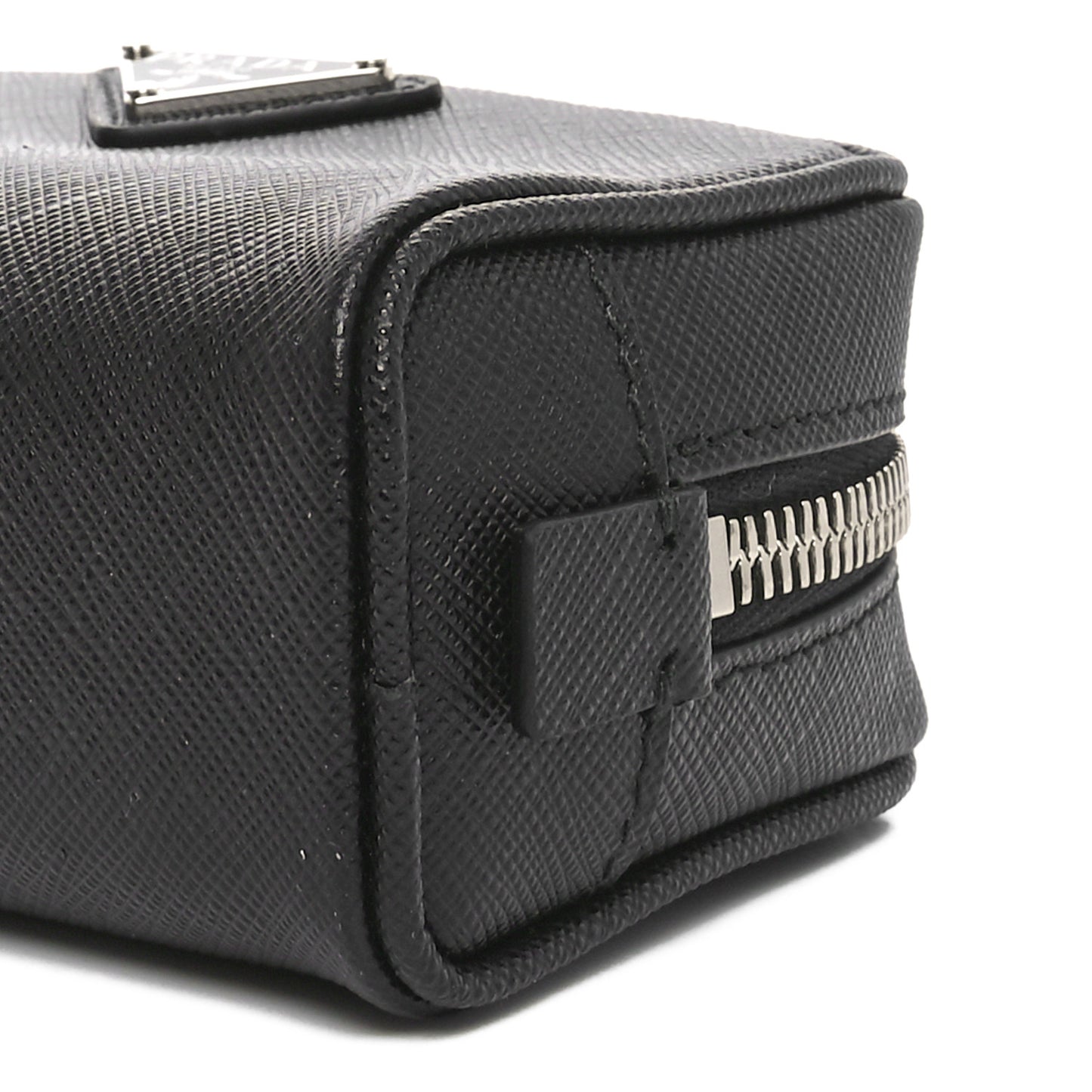 Saffiano Travel Zip Pouch Black