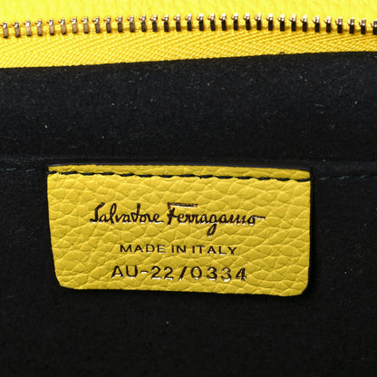 Salvatore Ferragamo Calfskin Small Gancini Crossbody Canary Yellow 6 of 12