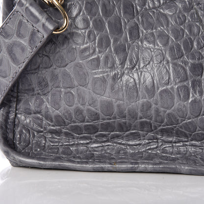 Balenciaga Calfskin Crocodile Embossed Giant 12 Gold Hardware City Gris Beton 10 of 14