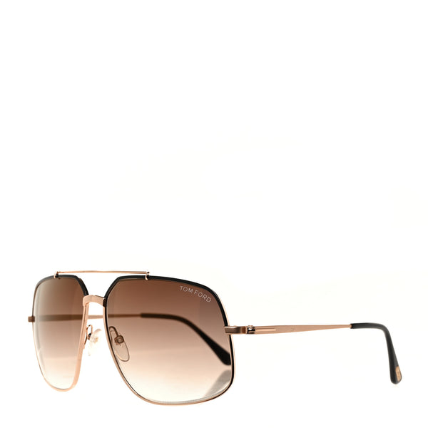 JIROKO　Tom Ford TF439 Ronnie 01Q Tom Ford Ronnie Aviator Sunglasses TF439 Brown 1012535 – FASHIONPHILE