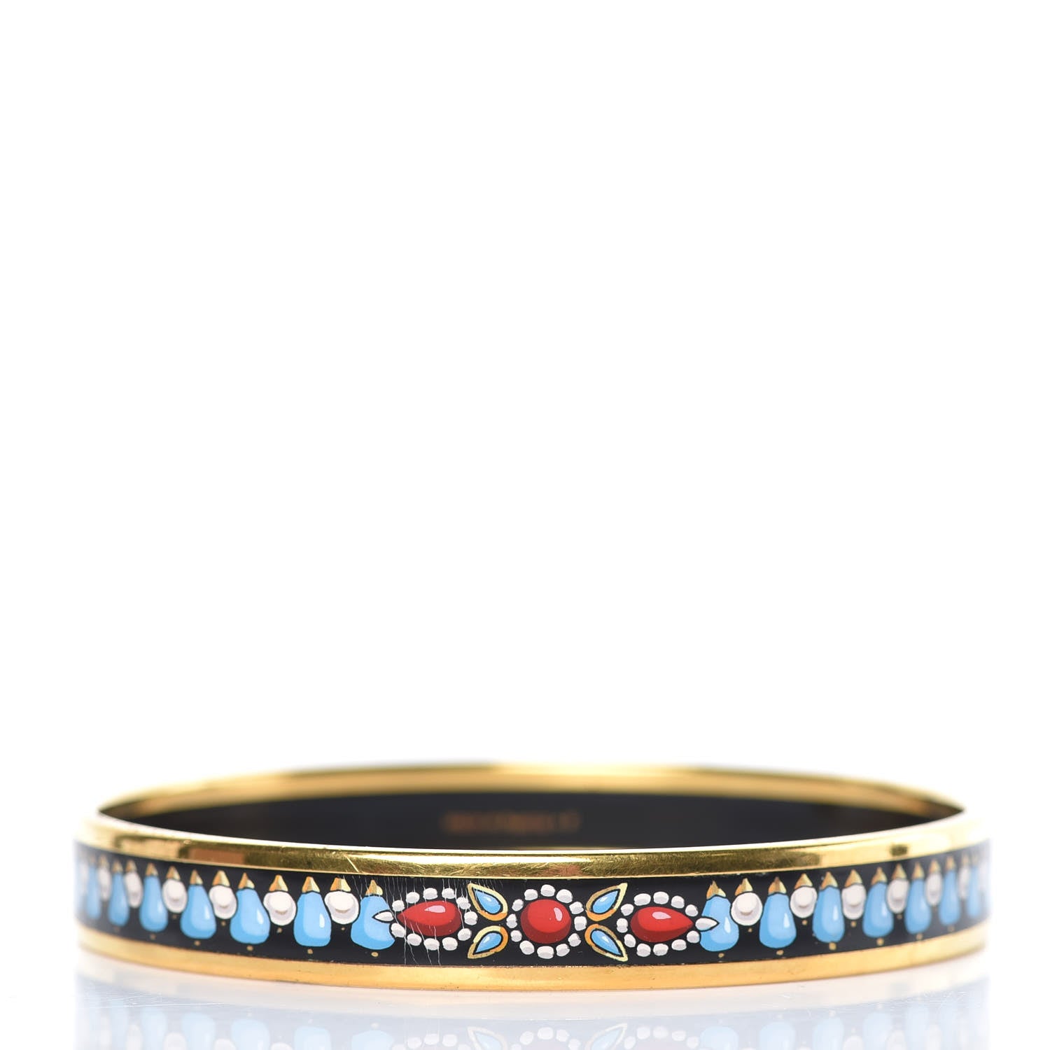 Hermes Enamel Printed Narrow Bracelet 70 3 of 6