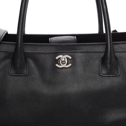 Chanel Calfskin Cerf Executive Shopper Tote Black 9 of 9