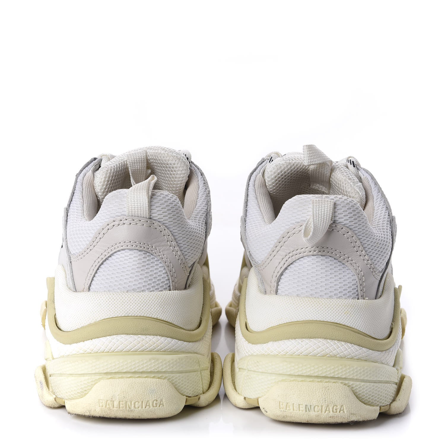 Balenciaga Fabric Mesh Womens Triple S Sneakers 37 White 6 of 8