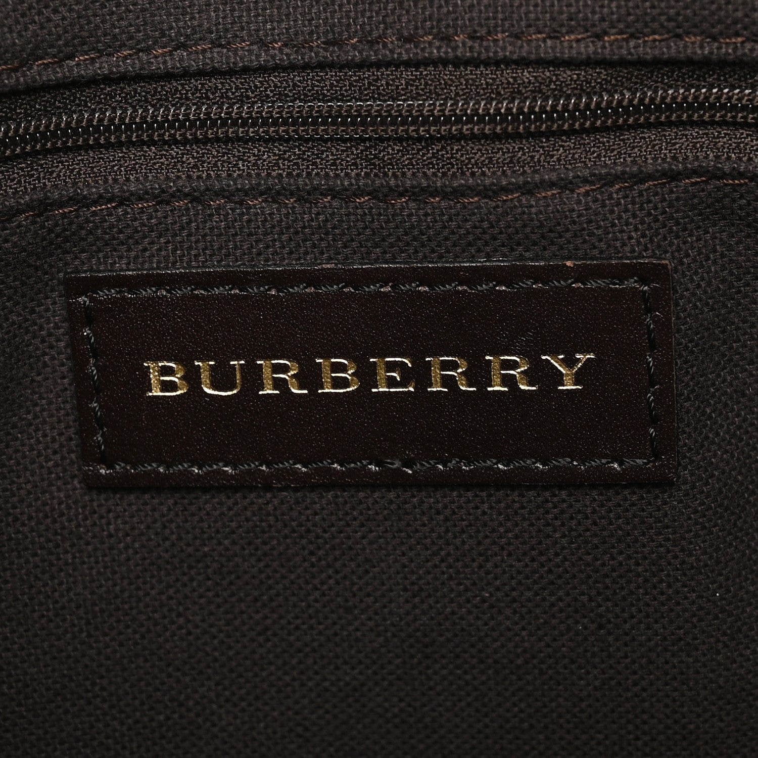 Burberry Haymarket Check Medium Golderton Tote Chocolate 6 of 10