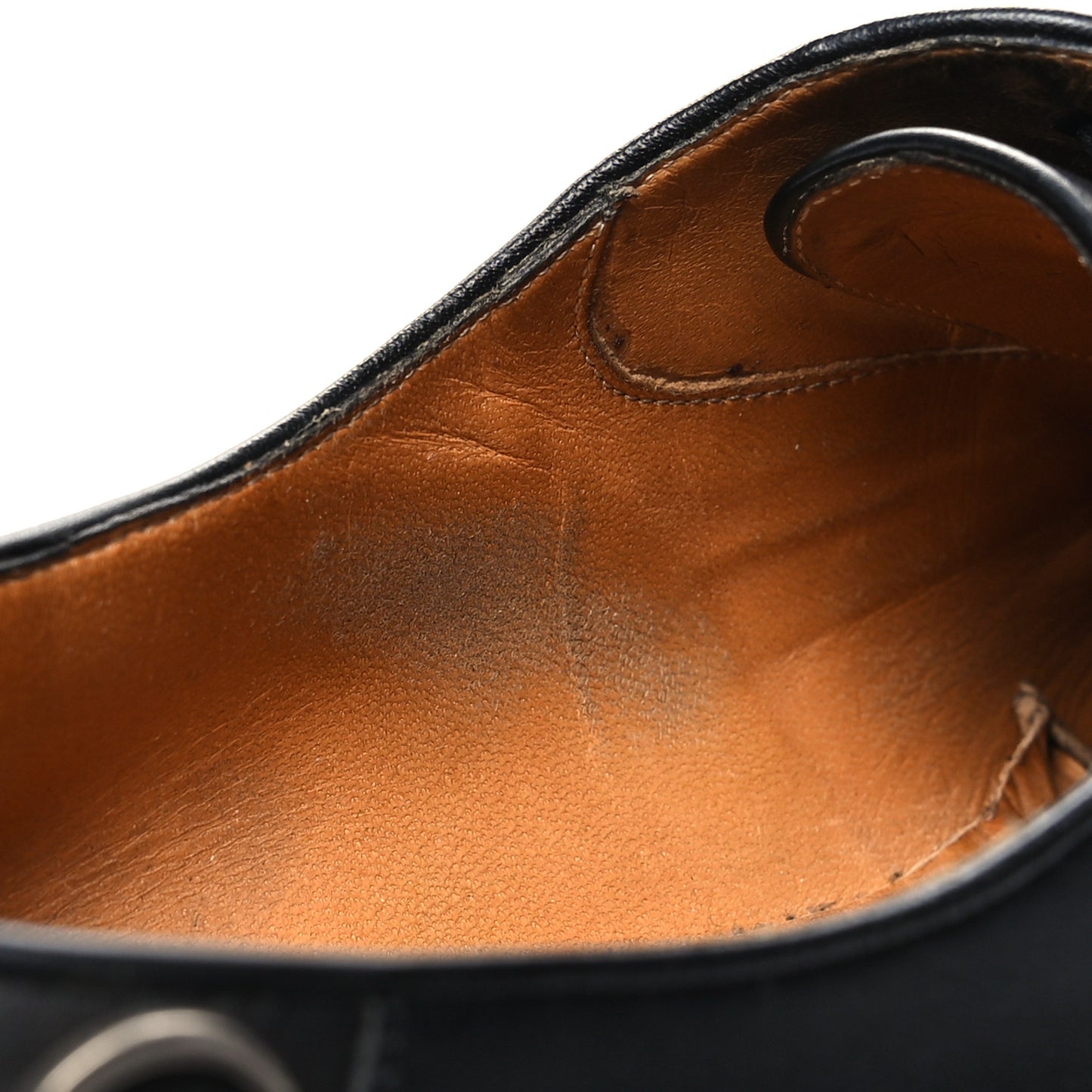 Calfskin Mens Captoe Oxford Loafers 9.5 Black