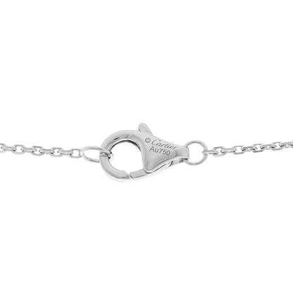 Cartier 18K White Gold Palladium Black Ceramic Diamond Trinity Pendant Necklace 4 of 5