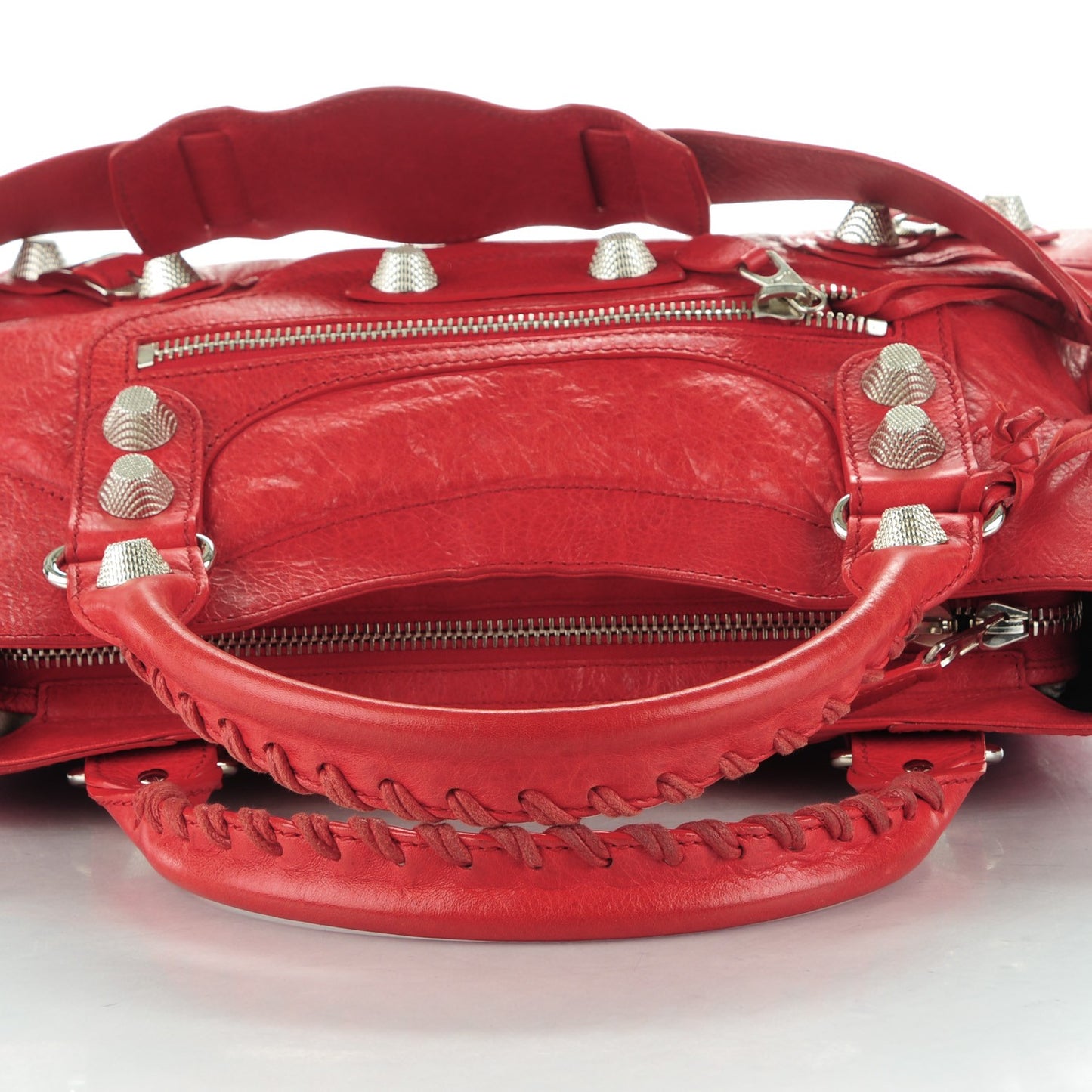 Agneau Giant 21 Silver Hardware City Rouge Coquelicot
