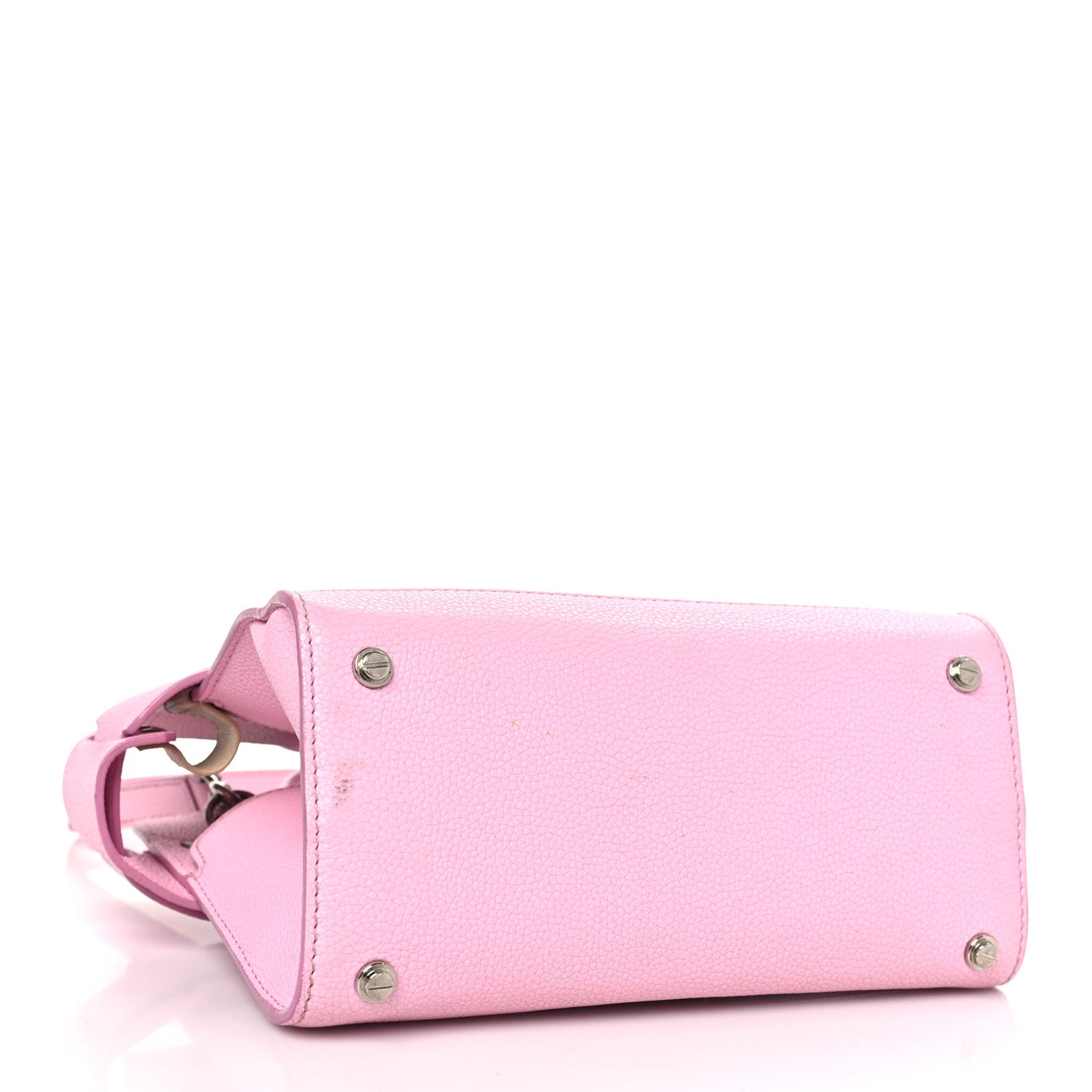 Grained Calfskin Mini Horizon Satchel Bright Pink