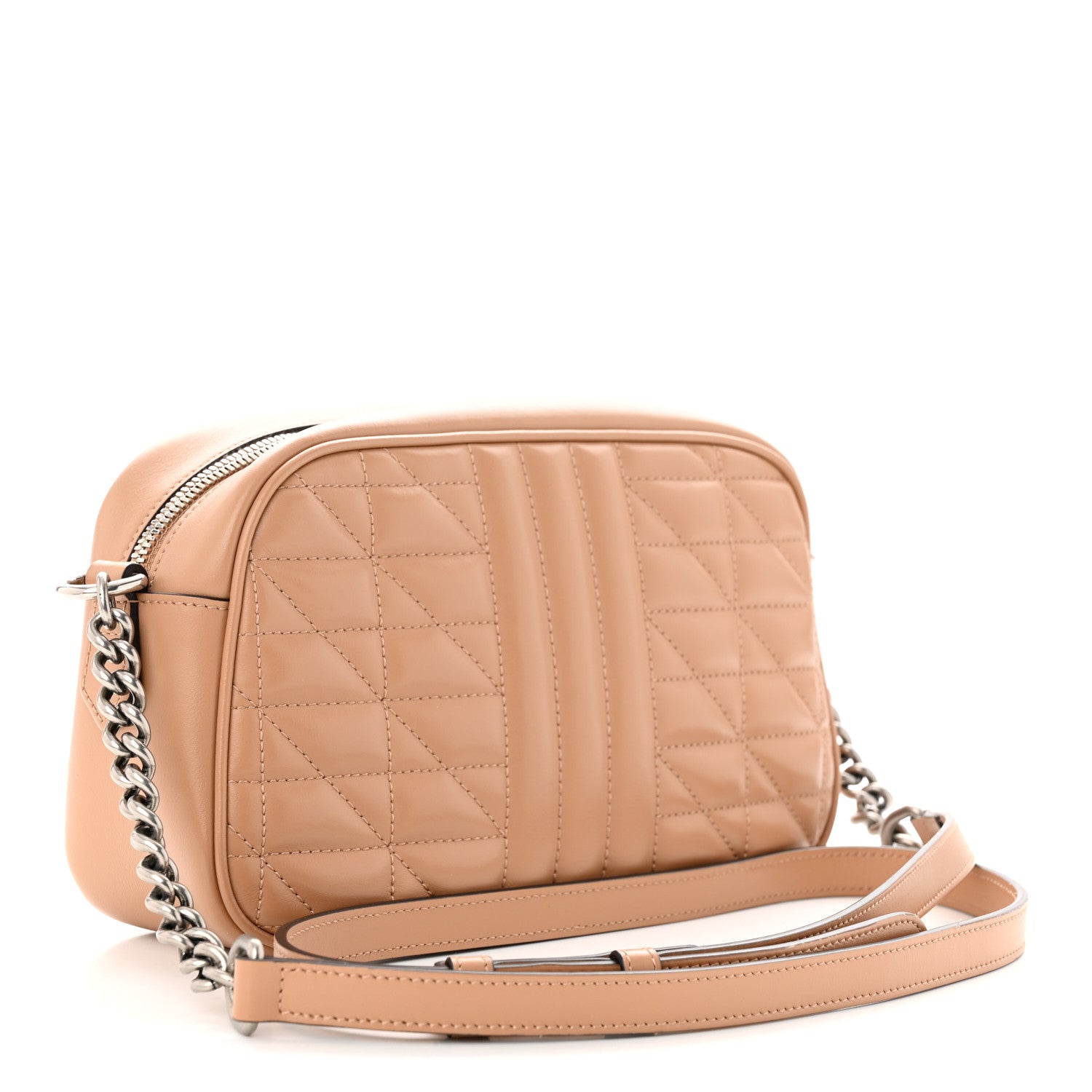 Gucci Calfskin Matelasse Aria Small GG Marmont Chain Shoulder Bag Camelia 3 of 11