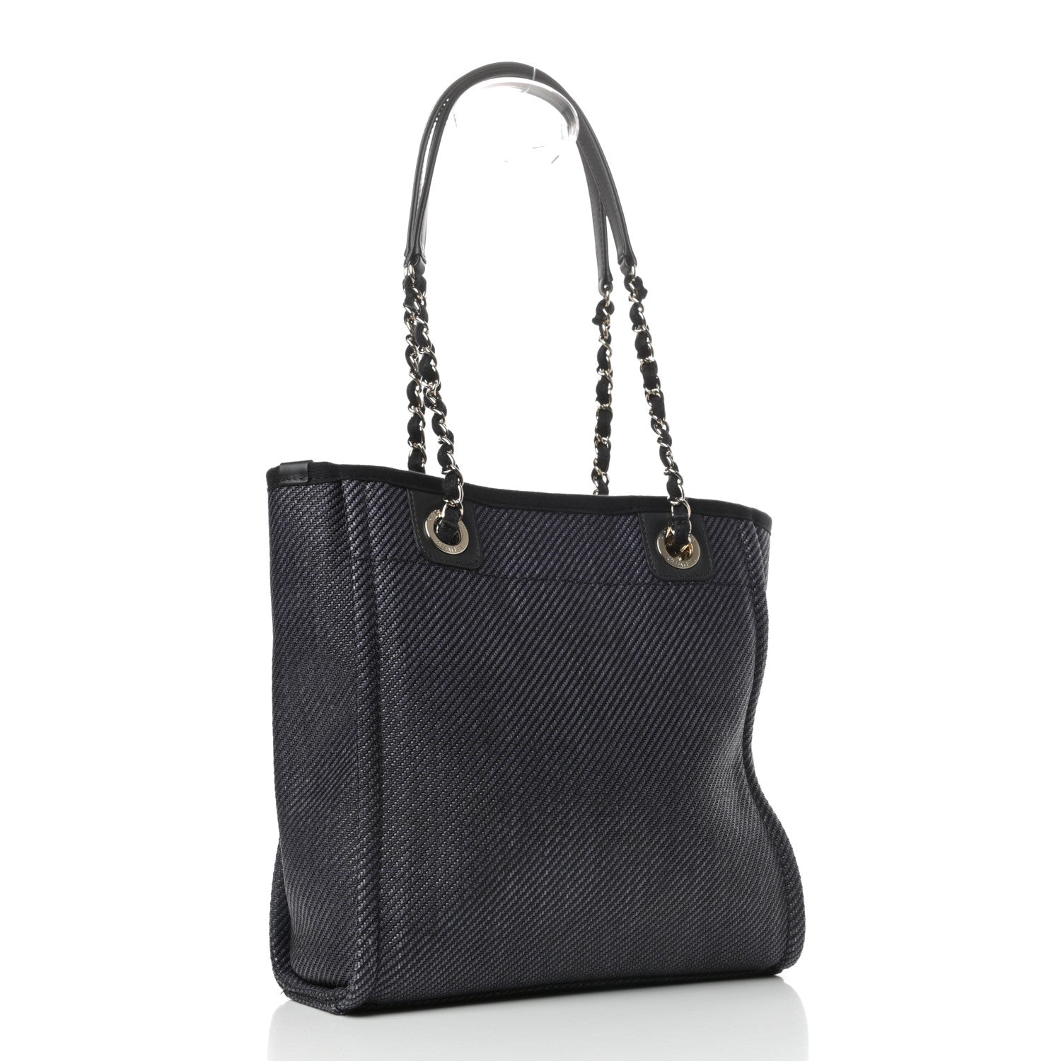 Chanel Mixed Fibers Calfskin Mini Deauville Tote Black 3 of 10