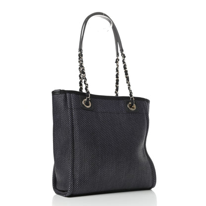 Chanel Mixed Fibers Calfskin Mini Deauville Tote Black 3 of 10