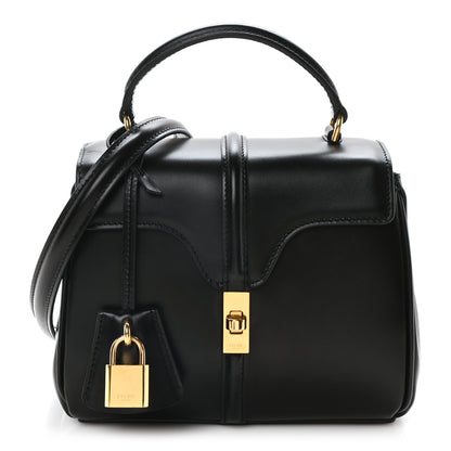 Celine Satinated Calfskin Mini 16 Top Handle Bag Black 1 of 10