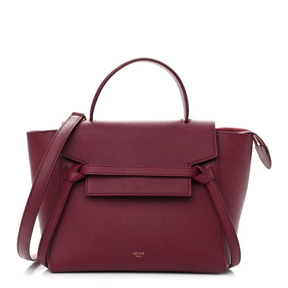 Celine Grained Calfskin Micro Belt Bag Plum 1 of 10