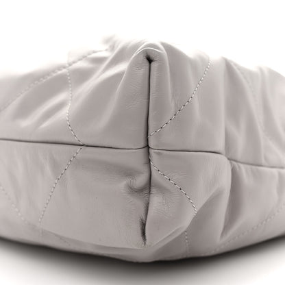Chanel Shiny Calfskin Quilted Chanel 22 Light Grey 12 of 14