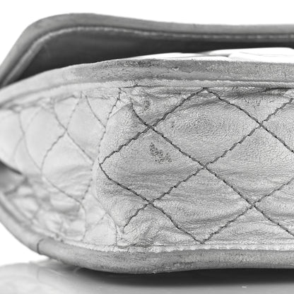 Chanel Vinyl Large Ice Cube Flap Silver 10 of 11