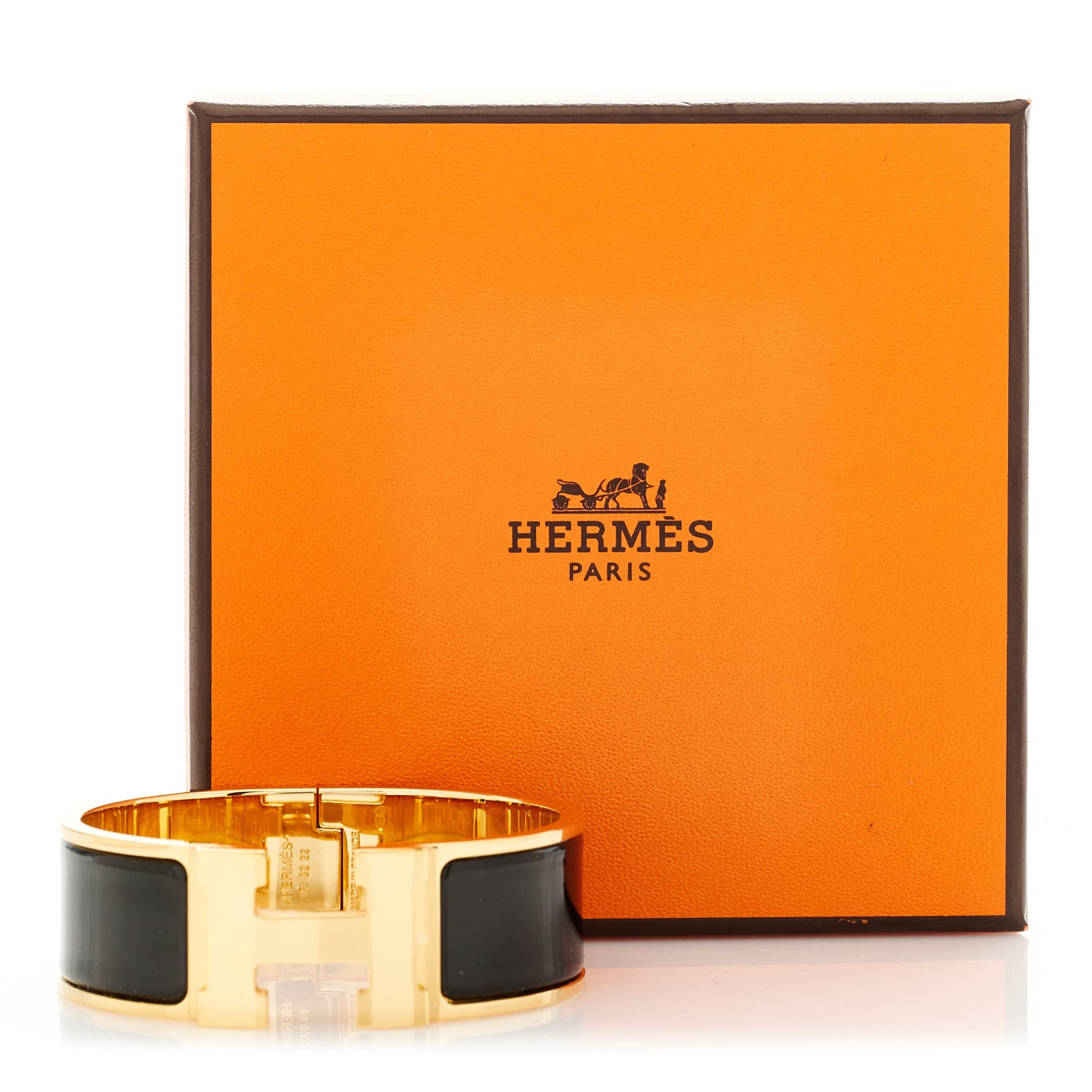 Hermes Enamel Wide Clic Clac H Bracelet PM Black 5 of 5