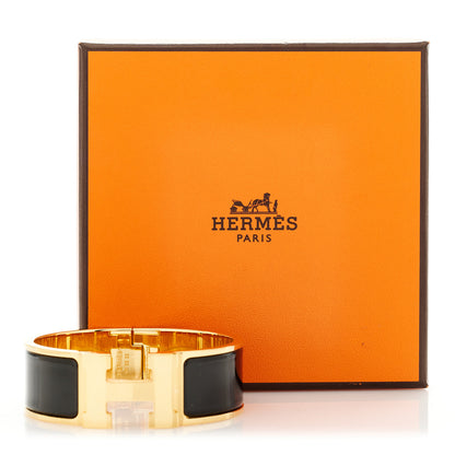 Hermes Enamel Wide Clic Clac H Bracelet PM Black 5 of 5