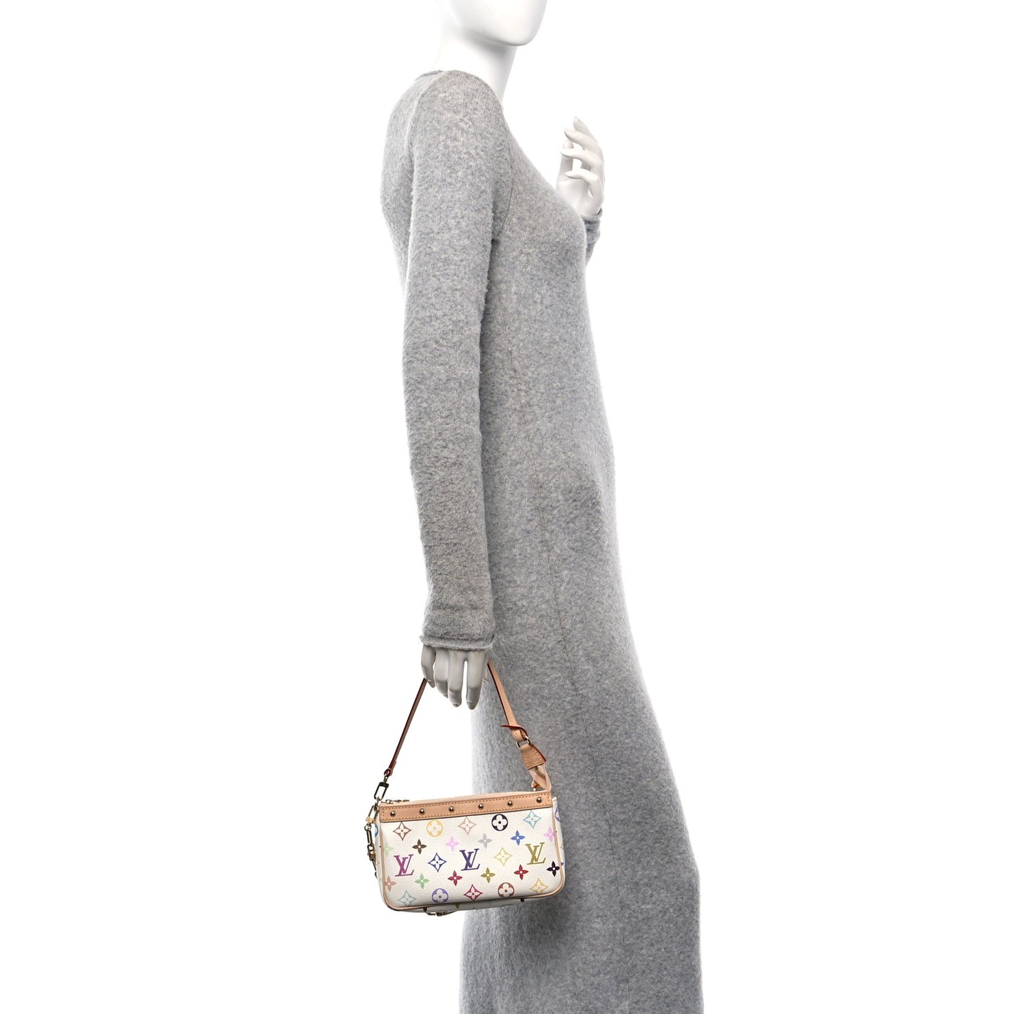 LV X TM Monogram Multicolor Pochette Accessories White