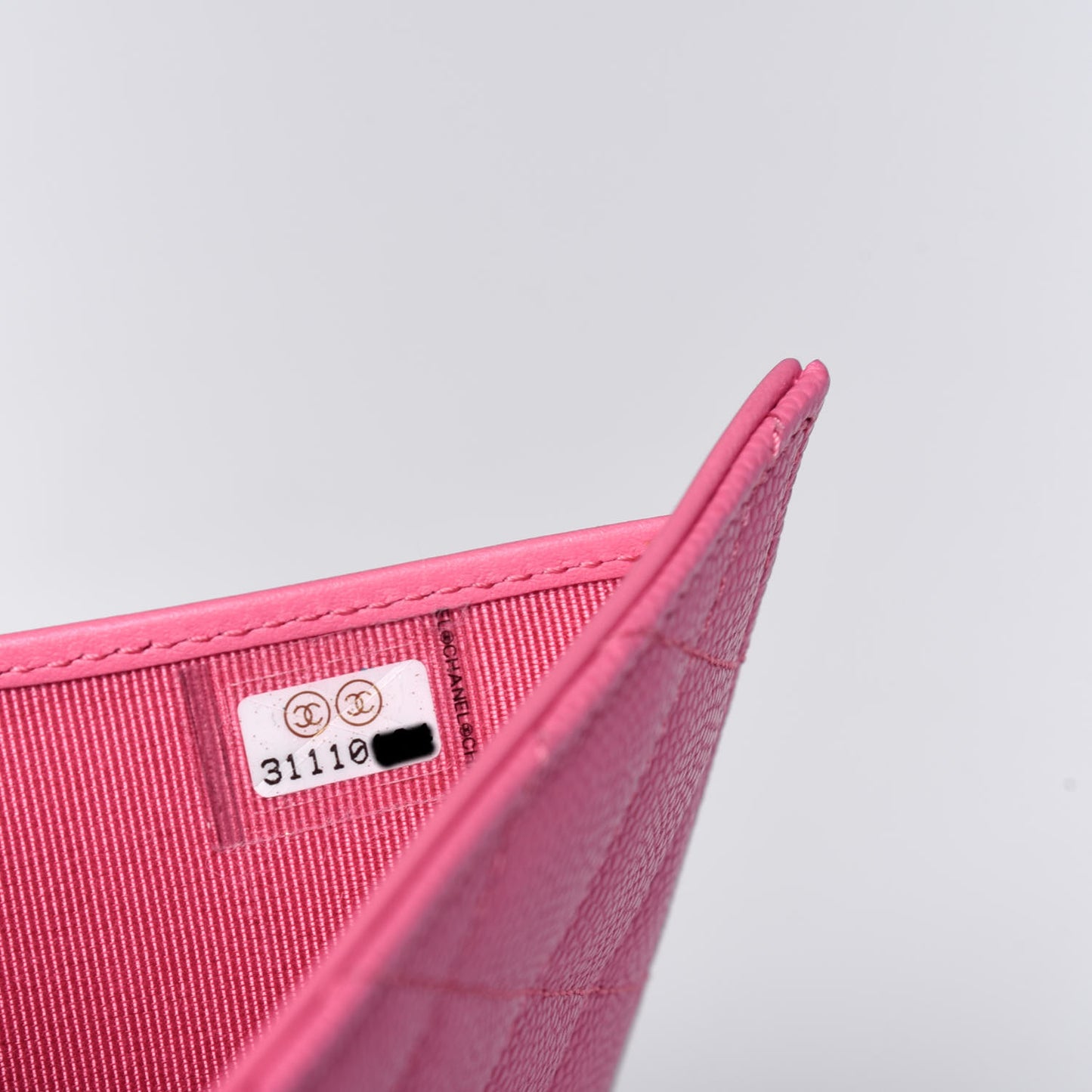 Caviar Quilted Compact Flap Wallet Pink