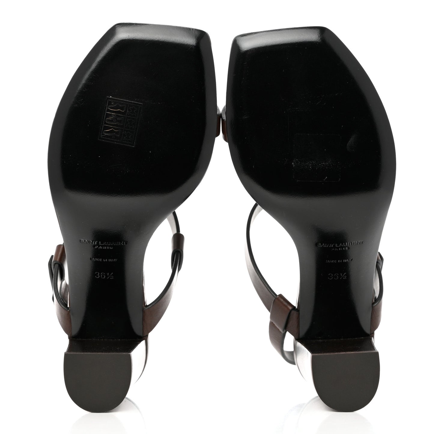 Calfskin Cassandra Sandals 36.5 Brown