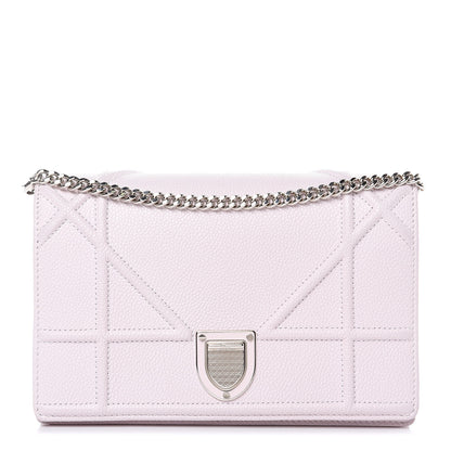 Christian Dior Grained Calfskin Diorama Wallet on Chain Pouch Rose Poudre 1 of 11