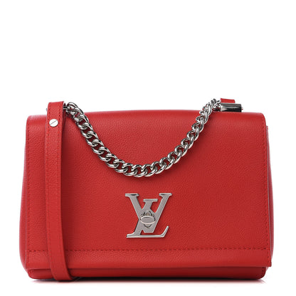 Louis Vuitton Calfskin Lockme II Chain Bag BB Rubis 1 of 9