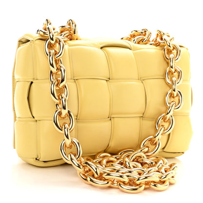Bottega Veneta Lambskin Maxi Intreccio Padded Chain Cassette Crossbody Bag Corn 3 of 9